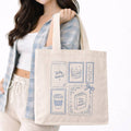 Pretty Fully Booked Book Lover Canvas Tote Bag