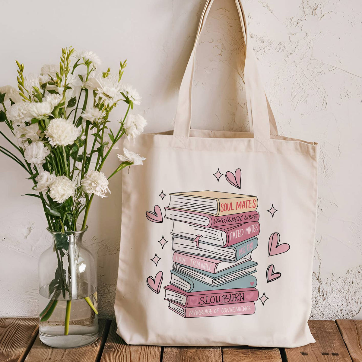Romantasy Books Romance Canvas Tote Bag