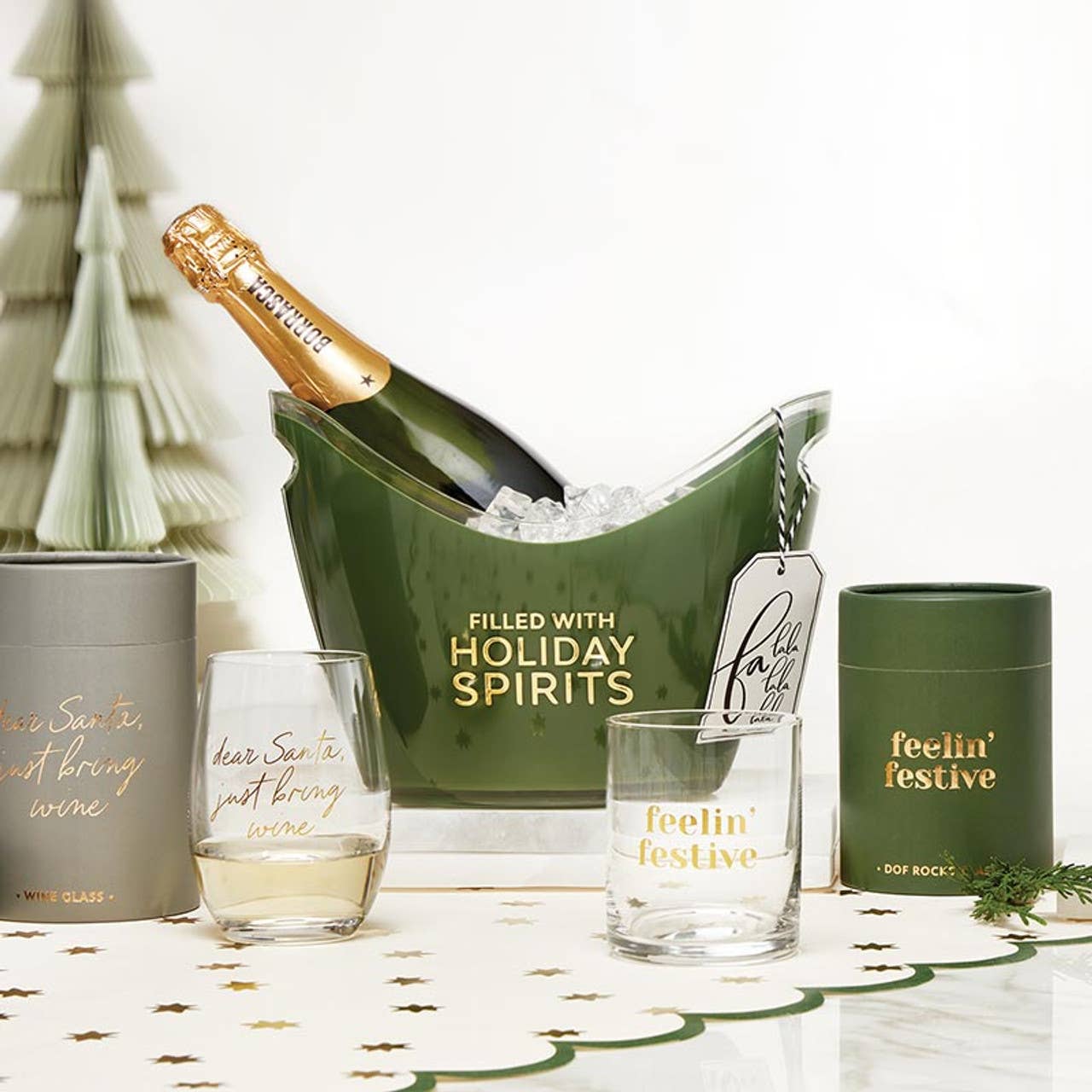DOF Rocks Glass - Feelin' Festive