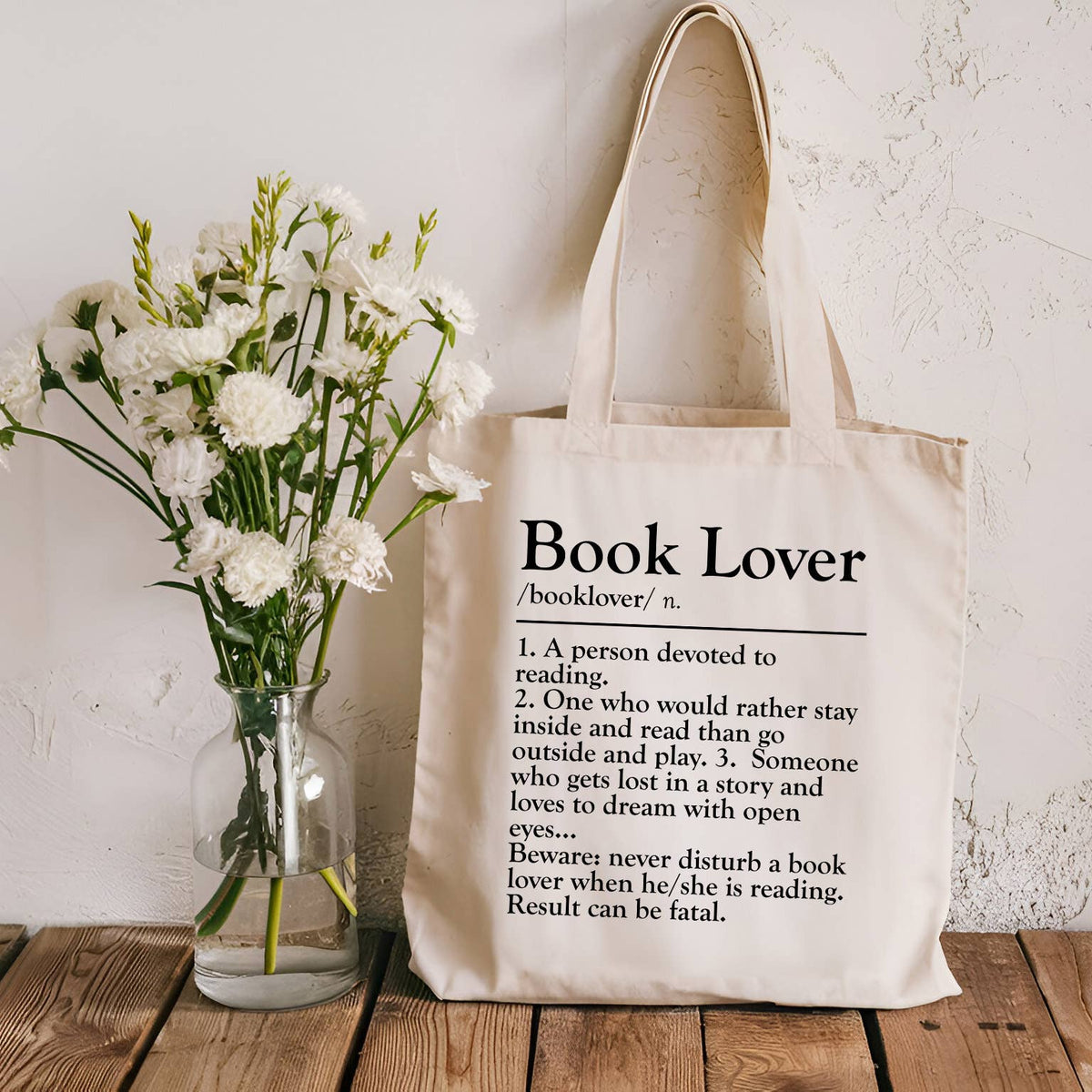 Book Lover Definition Canvas Tote Bag