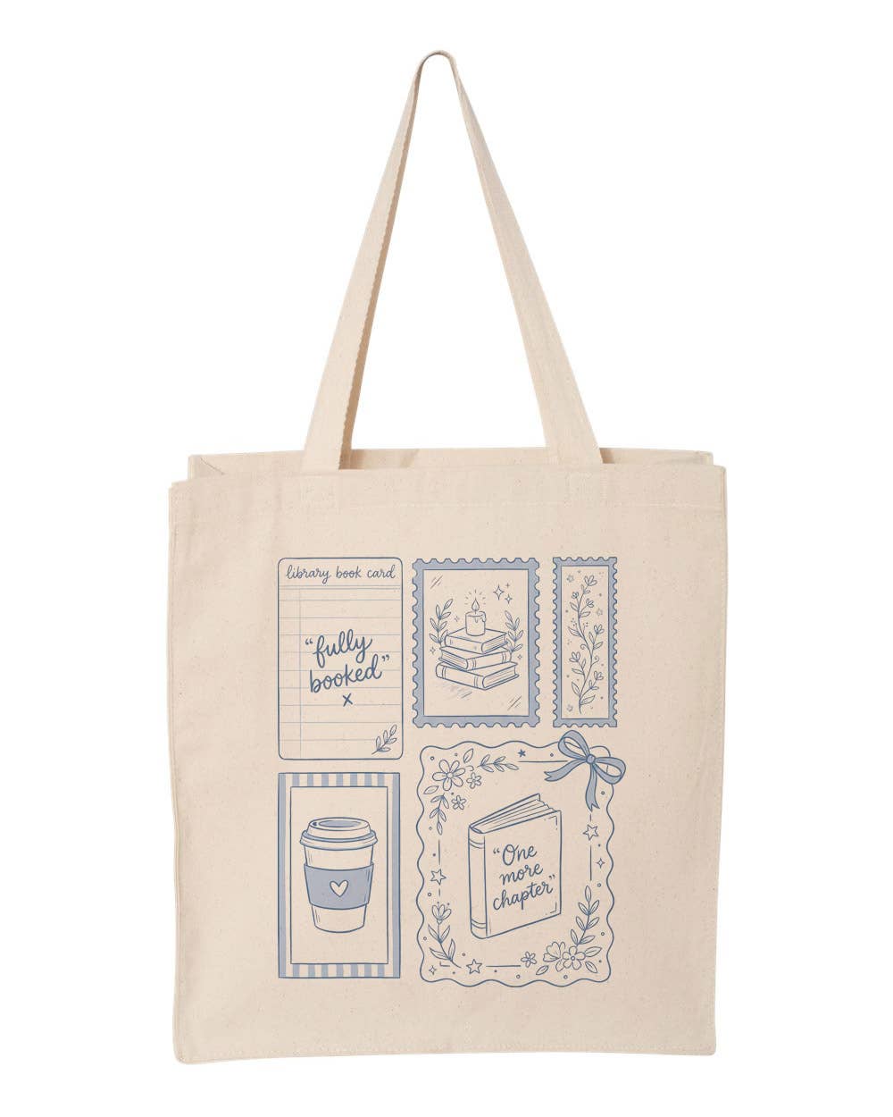 Pretty Fully Booked Book Lover Canvas Tote Bag